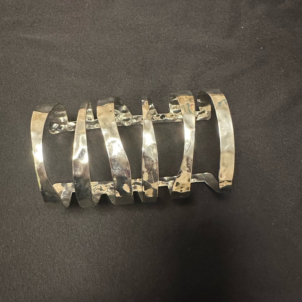 Chunky Silver Statement Bracelet,Long Bracelet